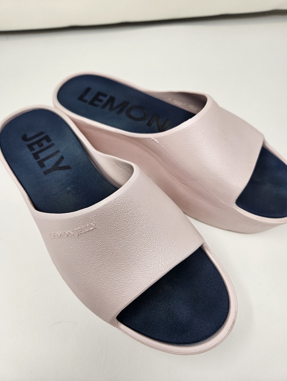 Lemon Jelly Pink Slide Platforn Wedge Sandals Wmns 40 Comfort Casual Beach Vegan
